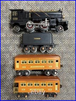 + Lionel Prewar O Gauge Outfit 136 262 Locomotive 262T Tender 2 Orange Car Set