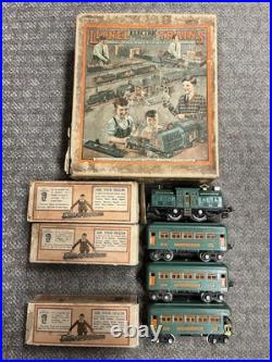 + Lionel Prewar O Gauge Outfit 296 Peacock 252 Locomotive 3 Car Passenger with Box