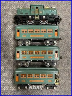 + Lionel Prewar O Gauge Outfit 296 Peacock 252 Locomotive 3 Car Passenger with Box