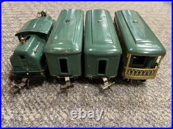 + Lionel Prewar O Gauge Outfit 296 Peacock 252 Locomotive 3 Car Passenger with Box