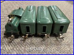 + Lionel Prewar O Gauge Outfit 296 Peacock 252 Locomotive 3 Car Passenger with Box