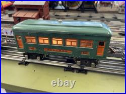 + Lionel Prewar O Gauge Outfit 296 Peacock 252 Locomotive 3 Car Passenger with Box