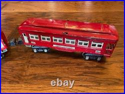 Lionel Prewar O Gauge Passenger, Baggage, and Observation Cars 600 601 602