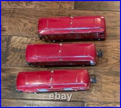 Lionel Prewar O Gauge Passenger, Baggage, and Observation Cars 600 601 602