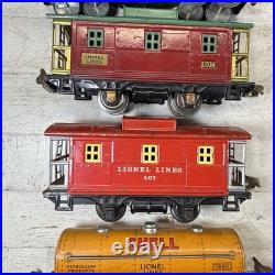 Lionel Prewar O Gauge Tin Freight Car Lot 1680 Tank 1682 Caboose 807 x2 5 Pc