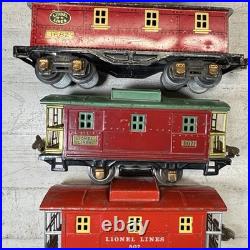 Lionel Prewar O Gauge Tin Freight Car Lot 1680 Tank 1682 Caboose 807 x2 5 Pc