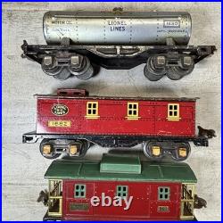 Lionel Prewar O Gauge Tin Freight Car Lot 1680 Tank 1682 Caboose 807 x2 5 Pc
