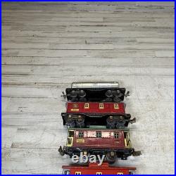 Lionel Prewar O Gauge Tin Freight Car Lot 1680 Tank 1682 Caboose 807 x2 5 Pc
