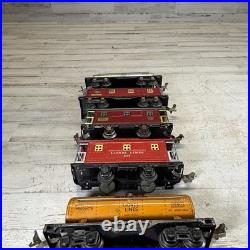 Lionel Prewar O Gauge Tin Freight Car Lot 1680 Tank 1682 Caboose 807 x2 5 Pc