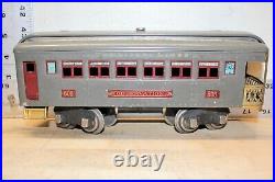 Lionel Prewar O Gauge Tinplate 251 Electric Locomotive 3 Car Passenger Set