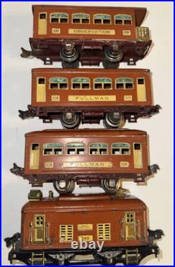 Lionel Prewar O Gauge Train Set 248 Electric Locomotive 2-529 & 530 Pass. Cars