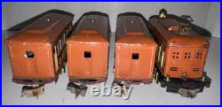 Lionel Prewar O Gauge Train Set 248 Electric Locomotive 2-529 & 530 Pass. Cars