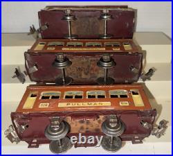 Lionel Prewar O Gauge Train Set 248 Electric Locomotive 2-529 & 530 Pass. Cars