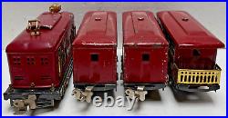 Lionel Prewar O Gauge Train Set 248 Electric Locomotive & 2-629 & 630 Cars