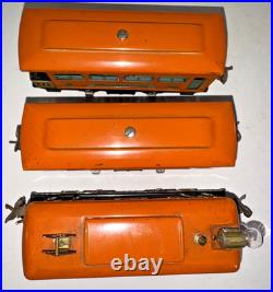 Lionel Prewar O Gauge Train Set 248 Electric Locomotive 629 & 630 Pass. Cars