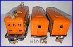 Lionel Prewar O Gauge Train Set 248 Electric Locomotive 629 & 630 Pass. Cars