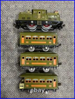 + Lionel Prewar O Outfit 294 Olive Green 252 Locomotive 3 Car Passenger with Box