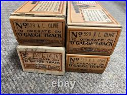 + Lionel Prewar O Outfit 294 Olive Green 252 Locomotive 3 Car Passenger with Box