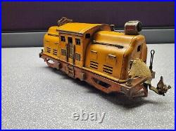 Lionel Prewar O Scale Tinplate 252 Orange Electric Locomotive