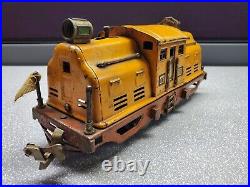 Lionel Prewar O Scale Tinplate 252 Orange Electric Locomotive