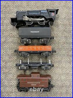+ Lionel Prewar O Scale Tinplate 259 Loco & 2689W Tender Freight Set Original S