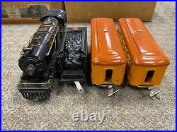 + Lionel Prewar O Tinplate 262 Steam Locomotive 262T 2-Car Passenger Set with Box