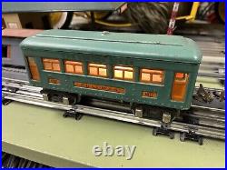 + Lionel Prewar O Tinplate Green 253 Electric Locomotive 3 Car Passenger Set ST + Lionel Prewar O Tinplate Green 253 Electric Locomotive 3 Car Passenger Set ST