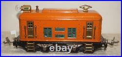 Lionel Prewar O-gauge 248 Orange Locomotive With 629, 630 Passenger Cars