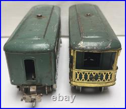 Lionel Prewar O-gauge Set 253 Electric Engine With 607/608 Passenger Cars