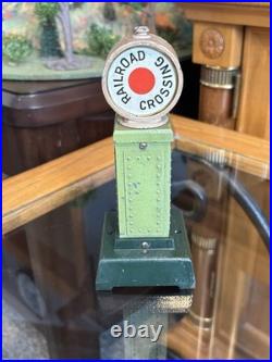 Lionel Prewar Original No. 87 Railroad Crossing In Stephen Girard Green! C7