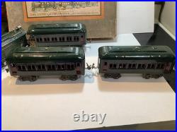 Lionel Prewar Outfit 98 O-gauge Loco 253 #612 Observation 2-#610 Pullman & Box