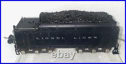 Lionel Prewar Semi Scale 2226w Whistle Coal Tender Works