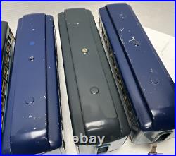 Lionel Prewar St. Gauge 309/309/310/312 2-tone Blue Lighted Pass. Cars-repainted Lionel Prewar St. Gauge 309/309/310/312 2-tone Blue Lighted Pass. Cars-repainted