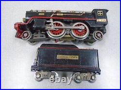 Lionel Prewar Standard 390 E Locomotive And Tender With Red Stripe Rare