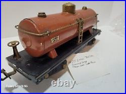 Lionel Prewar Standard Gauge # 15 Tanker Car Terracotta Original Paint Clean