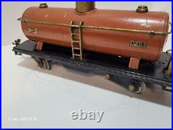 Lionel Prewar Standard Gauge # 15 Tanker Car Terracotta Original Paint Clean