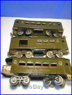 Lionel Prewar Standard Gauge 31 35 36 Nyc Passenger Car 3 Car Set. For Repair