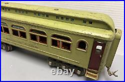 Lionel Prewar Standard Gauge 418 Apple Green Parlor Passenger Car