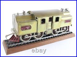 Lionel Prewar Standard Gauge 54 Electric Brass Locomotive Train Car With Track