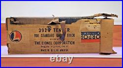 Lionel Prewar Standard Gauge Gray 392W 392 W Tender With Box