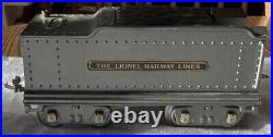 Lionel Prewar Standard Gauge Gray Gun Metal 385E Steam Loco and 385W Tender