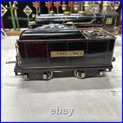 Lionel Prewar Standard Gauge Steam Engine No. 390E And 384t Tender Original Runs