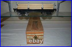 Lionel Prewar Standard Gauge Tin Toy Train 211 Lumber Car Early Box Nice