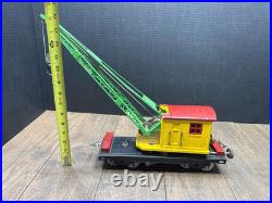 Lionel Prewar Standard Gauge Tin Toy Train 219 Crane Car