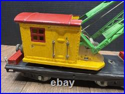 Lionel Prewar Standard Gauge Tin Toy Train 219 Crane Car