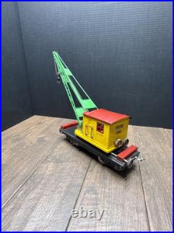 Lionel Prewar Standard Gauge Tin Toy Train 219 Crane Car