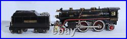 Lionel Prewar Standard Gauge Tinplate Black 390 Steam Locomotive & Tender