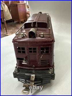 + Lionel Prewar Standard Gauge Tinplate No. 8 Maroon Electric Engine + Lionel Prewar Standard Gauge Tinplate No. 8 Maroon Electric Engine