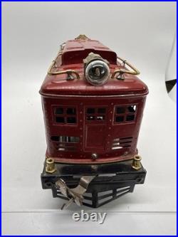 Lionel Prewar Standard Gauge Tinplate No. 8 Red Electric Engine