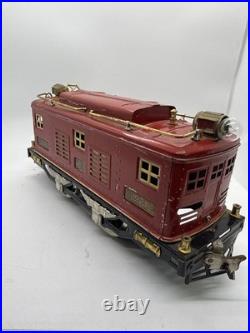 Lionel Prewar Standard Gauge Tinplate No. 8 Red Electric Engine